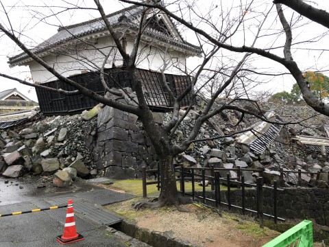 熊本城の石垣や櫓